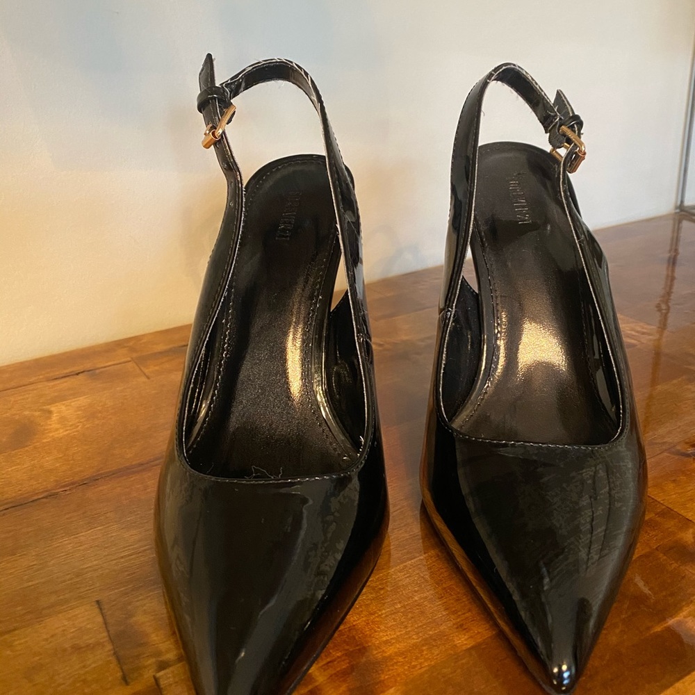 Slingback Black Stiletto Heels